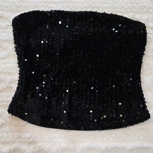HYFVE Black Sequin Tube Top NWT | Small